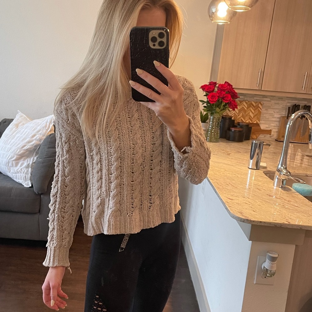 Beige Plush Sweater